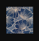 Cloud9 Design Pillow Featuring A Stunning Navy Blue And Beige Floral Pattern/14X20