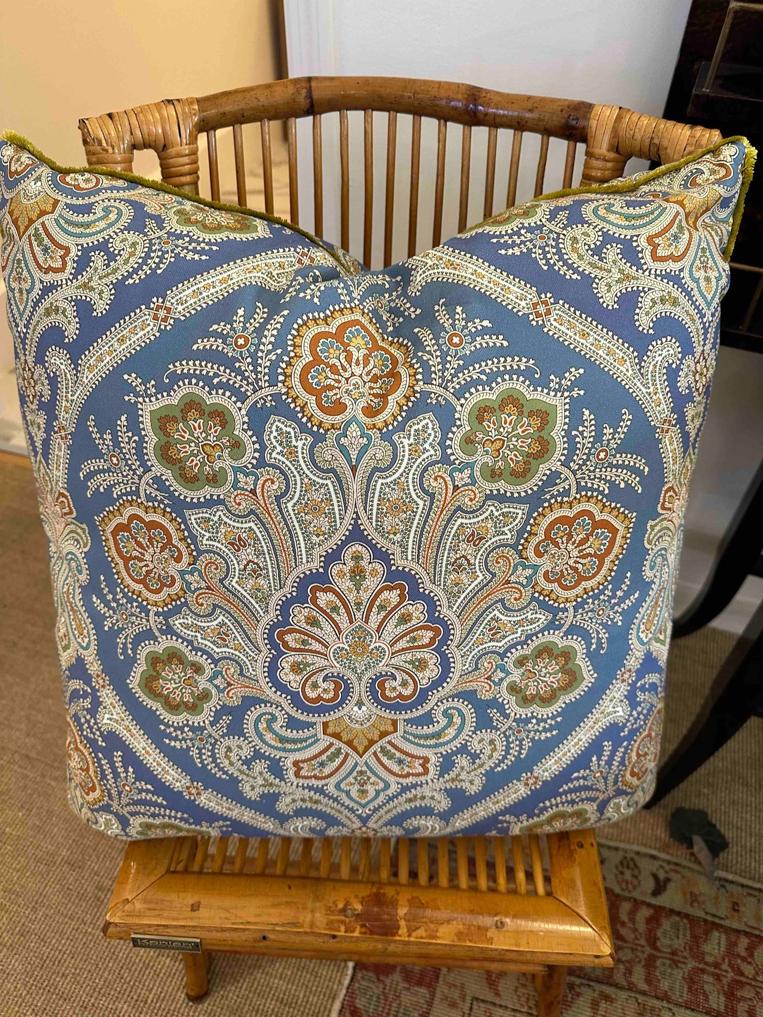 Lee Knife Edge Pillow 23"X23" In Kashmir Blue