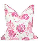 Palm Beach Collection Chrysanthemum Pillow/Lipstick 22"