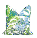 Charleston Collection Protea Blue-Green Pillow  22"
