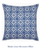 Mindra Azure Decorative Pillow 22"