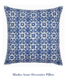 Mindra Azure Decorative Pillow 22"
