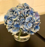 Hydrangea x3 in 5" Cylinder-Faux Water (Medium Blue)