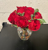 Rosebuds & Pittosporum in 5" Ginger Jar-Faux Water  (RD)