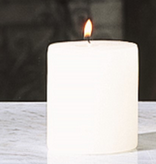 Pillar Candle-Unscented-4 x 4