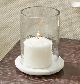 Marble Tabletop Hurricane Small  6"H x 5.5 D