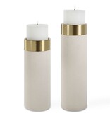 Wessex Candleholders, White, S/2