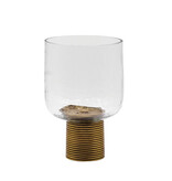 CADEY SM CLEAR GLASS CANDLE HOLDER 6"D x 6"W x 9.25"H x 6"DIA