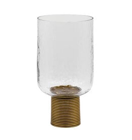CADEY LG CLEAR GLASS CANDLE HOLDER 6"D x 6"W x 11.75"H x 6"DIA