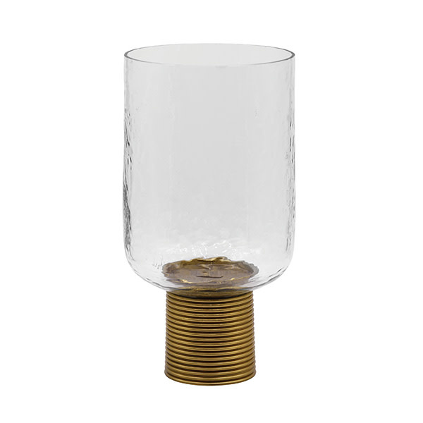 CADEY LG CLEAR GLASS CANDLE HOLDER 6"D x 6"W x 11.75"H x 6"DIA