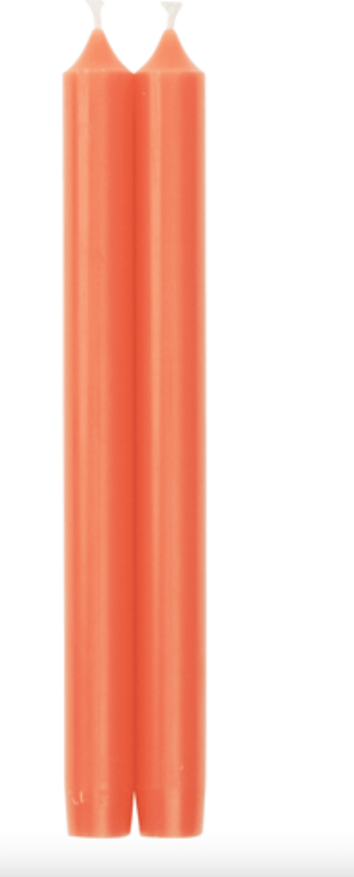 Coral Duet Candle Candle Crown Pairs 10 Inch