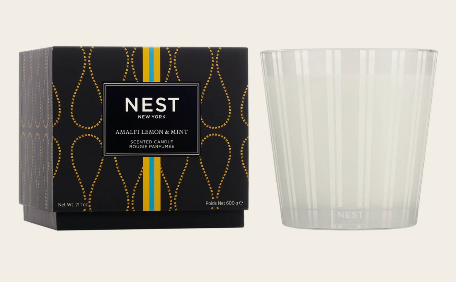 Amalfi Lemon and Mint 3-Wick Candle 21.2 oz