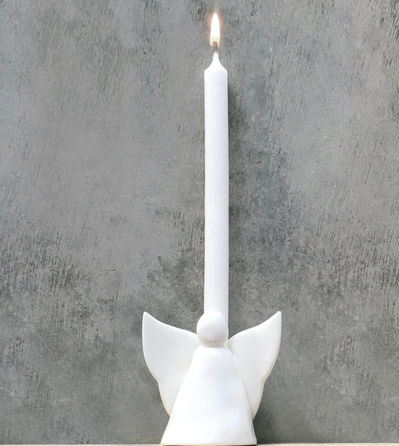 Angel Decorative Sculpture/Vase/Candleholder in Gift Box  3" W x 1 3/4" D x 2 5/8" H;