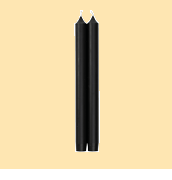 Black Duet Candle Crown 10"