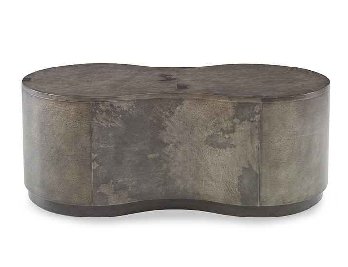 Vellum Kidney Table  47x23.5x17h
