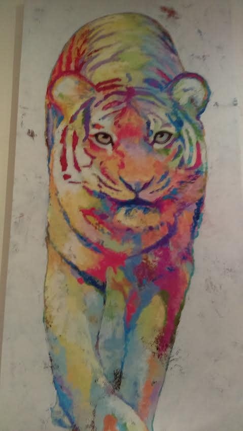Bright Tiger 40" x 90"h Giclee