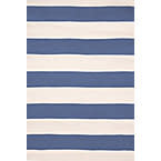 Catamaran Stripe Denim/Ivory Indoor/Outdoor Rug 2x3