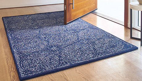 Callista Navy Wool Rug 5 x 8