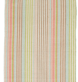 Ana Aqua Ticking Woven Cotton Rug 4x6