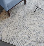 Maze, Blue Rug 5x8