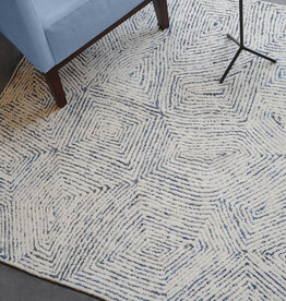 Maze, Blue Rug 5x8