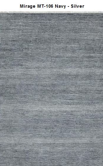 Mirage Navy/Silver Rug 6 x 9