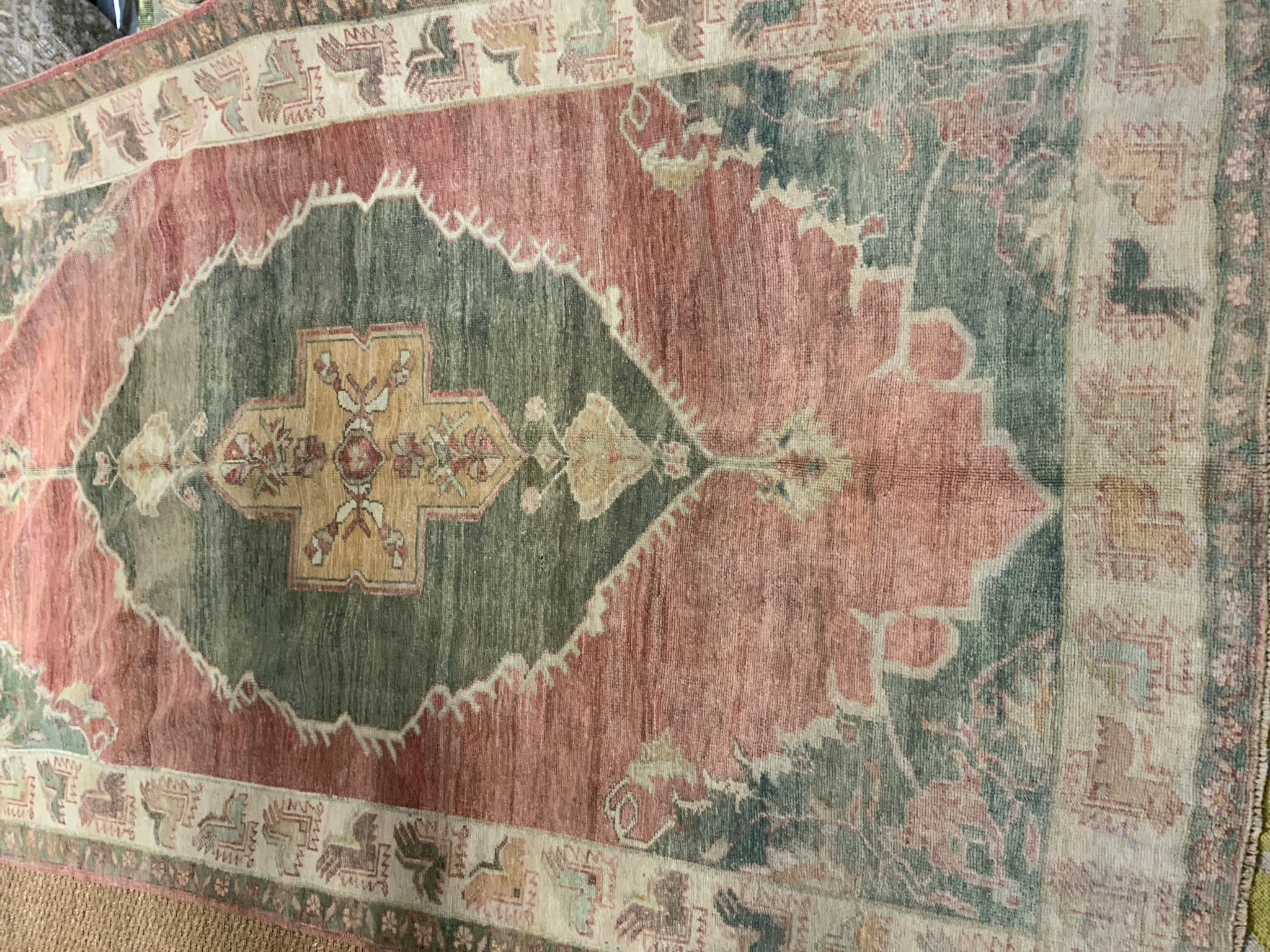 Oushak Rug - Circa 1950   8'10" X 5' 0