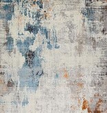 Sunbrella 600 Cream/Light Blue Rug 5 x 8 office