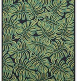 Veranda Monstera 2'3"x4' Black Area Rug