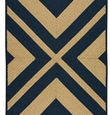 LM-Quilt Pattern Rug Navy 7'x9'