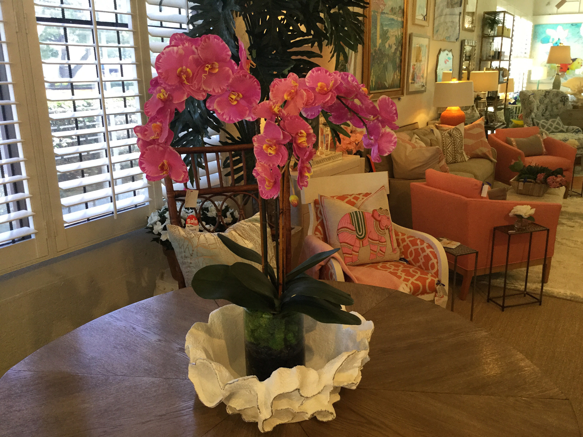 Large Phalaenopsis Orchid x3-Faux Water (Lavender Orchid)