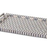 Chevron Tray - Grey 20"x14"