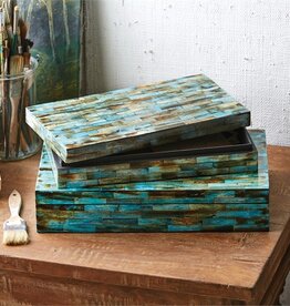 Lg Verdigris Box  15x9.5x3.5