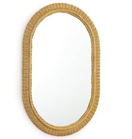 Bonjour Rattan Mirror   36 x 24