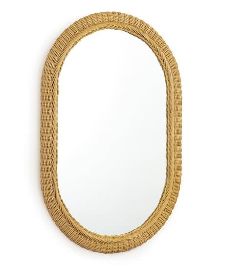 Bonjour Rattan Mirror   36 x 24