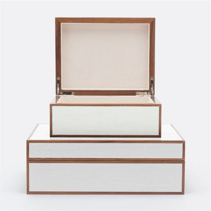 Jeston Snow Wood Box SM 9''L x 7''W x 4''H