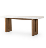Olympia Console Table White Carrara Marble 86.00"w x 19.00"d x 32.00"h