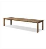 Noeline Double Extension= Dining Table Resawn Worn Oak 96.00"w x 42.00"d x 30.00"h