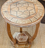 Round Inlay Side Table