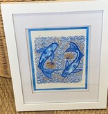 Blue Koi Fish 11"x14" orginal watercolor