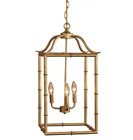 Doheny Gold Pendant 24"H x 12"W x 12"D