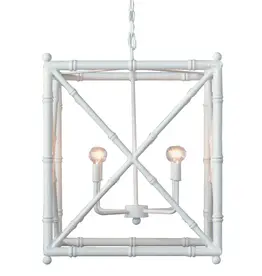 Baldwin Aged White Chandelier 24"H x 20"W x 20"D