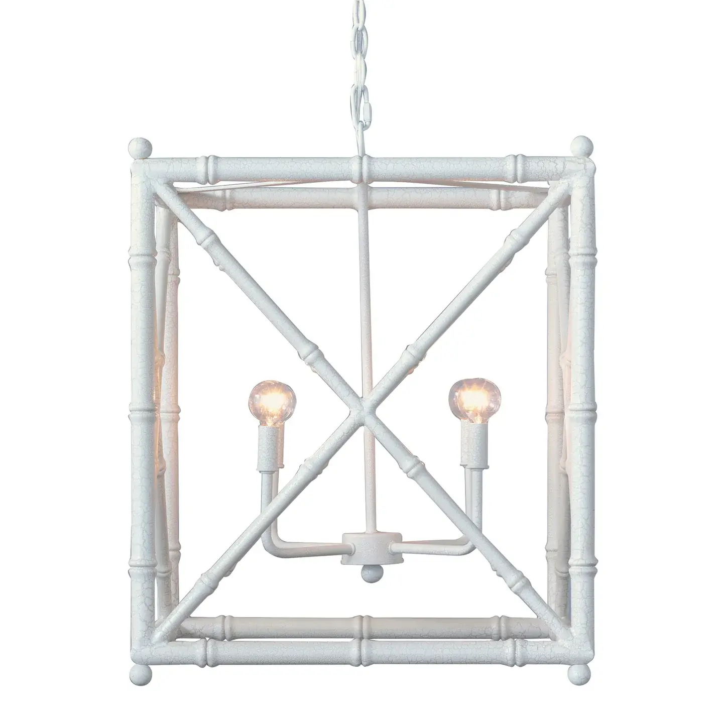 Baldwin Aged White Chandelier 24"H x 20"W x 20"D
