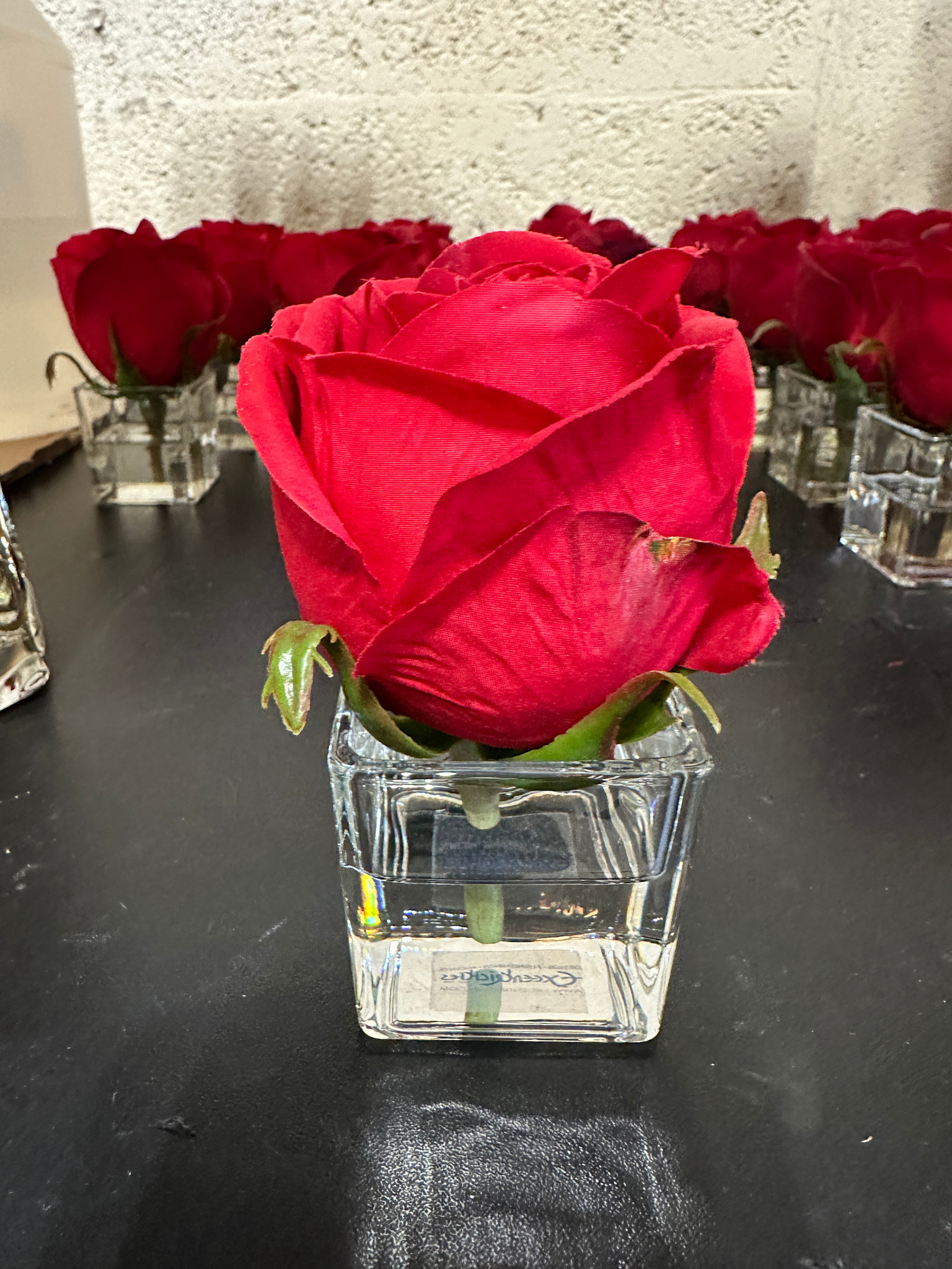 Rosebud Votive-Faux Water (Red)