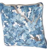 Woodland Dusty Blue Gusset Velvet Pillow 22"