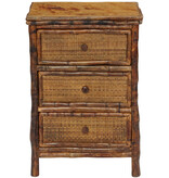 3 Drawer Night Stand in Antique Tortoise -  W20 x D16 x H29"
