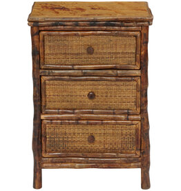 3 Drawer Night Stand in Antique Tortoise -  W20 x D16 x H29"