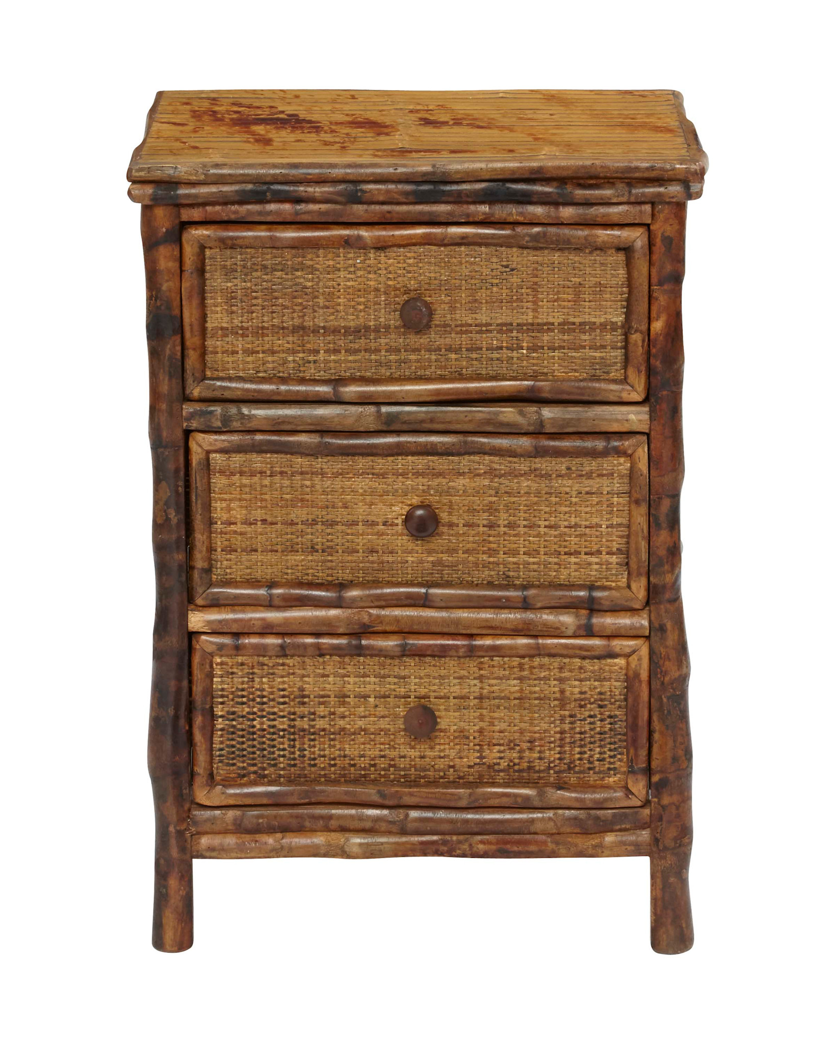 3 Drawer Night Stand in Antique Tortoise -  W20 x D16 x H29"