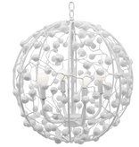 Celeste Sphere Chandelier White 20" Diameter