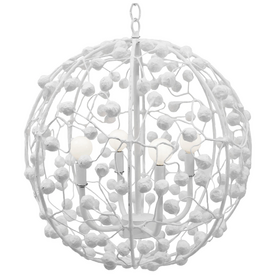 Celeste Sphere Chandelier White 20" Diameter